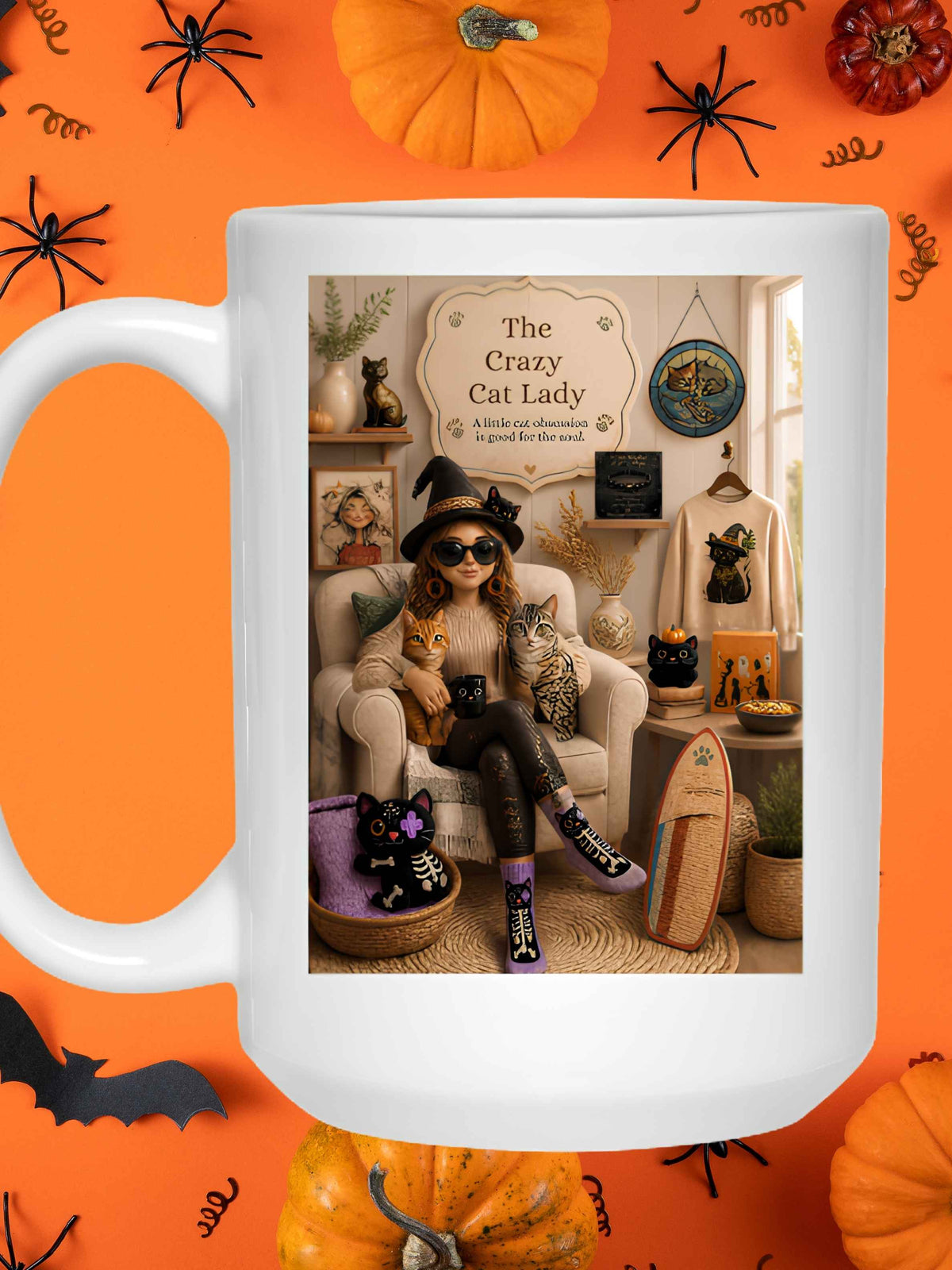 Crazy Cat Lady Halloween Mug