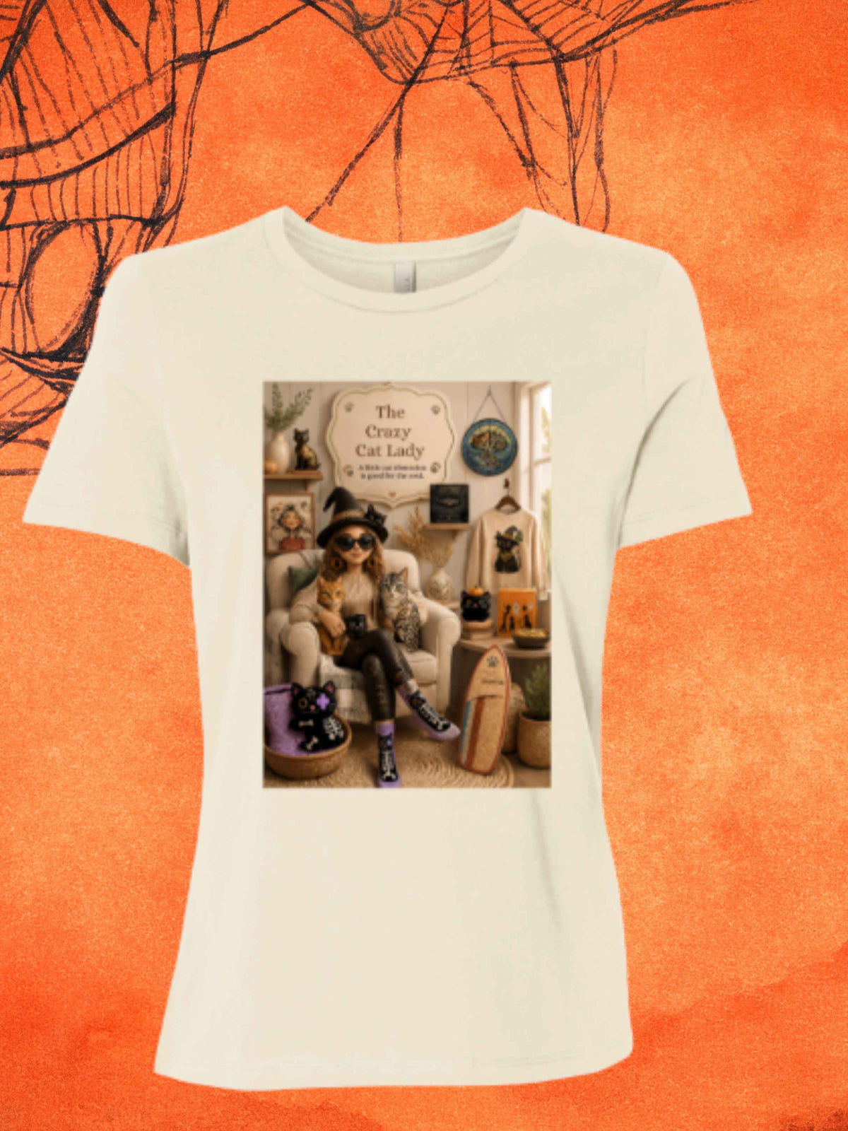 Crazy Cat Lady Halloween T-Shirt